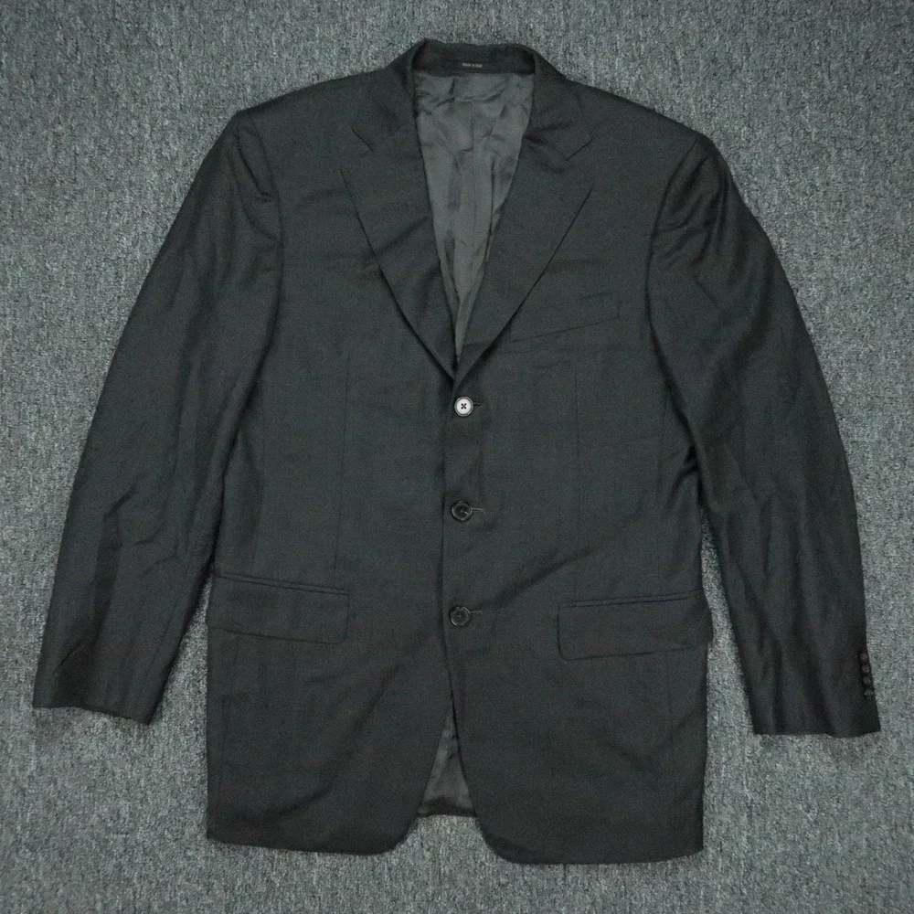 Ermenegildo Zegna Blazer Mens 42R Gray Wool Fit Rom Lined Sport Coat